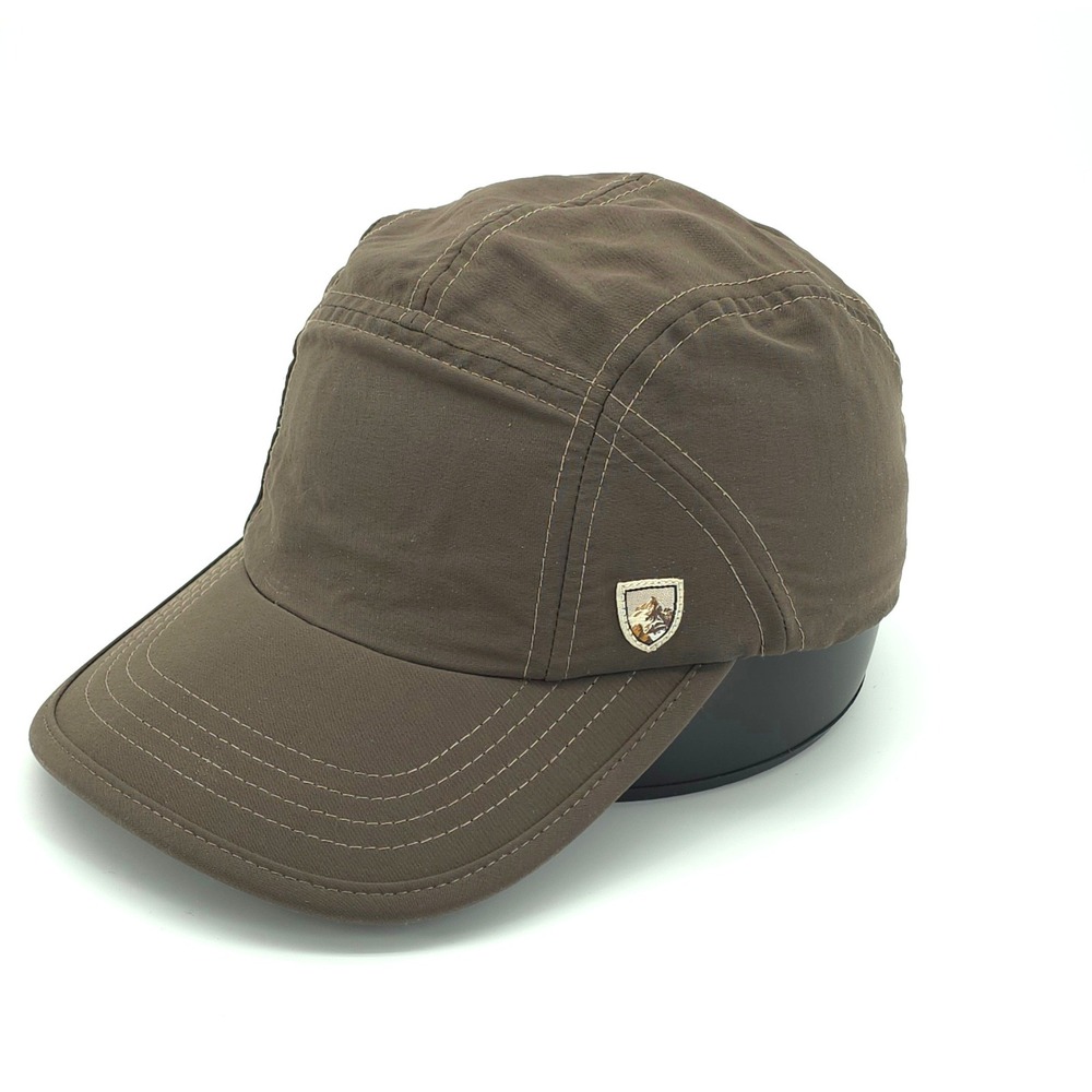 Kuhl Tufflex Hat Cap Mens Strap Back Brown 5 Panel Hiking Outdoor Stretch